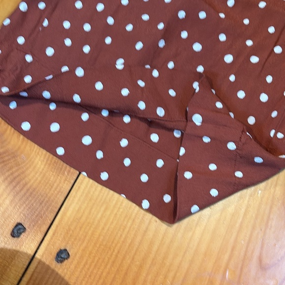 MADEWELL MT Wide Leg Burnt Clay Huston Pull-On Crop Pants Inkspot Dot - Picture 8 of 8